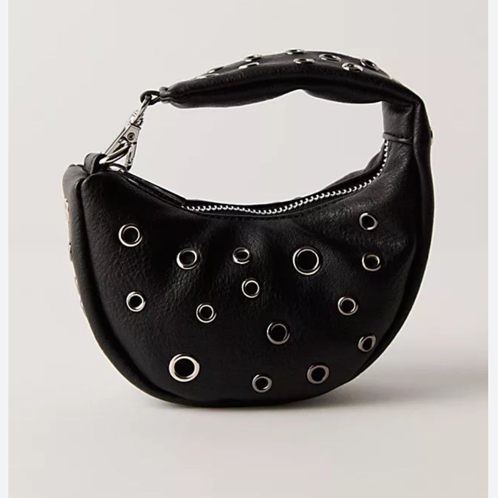 Free people Black Cresant Shape Carryall Bag Charm.NWT